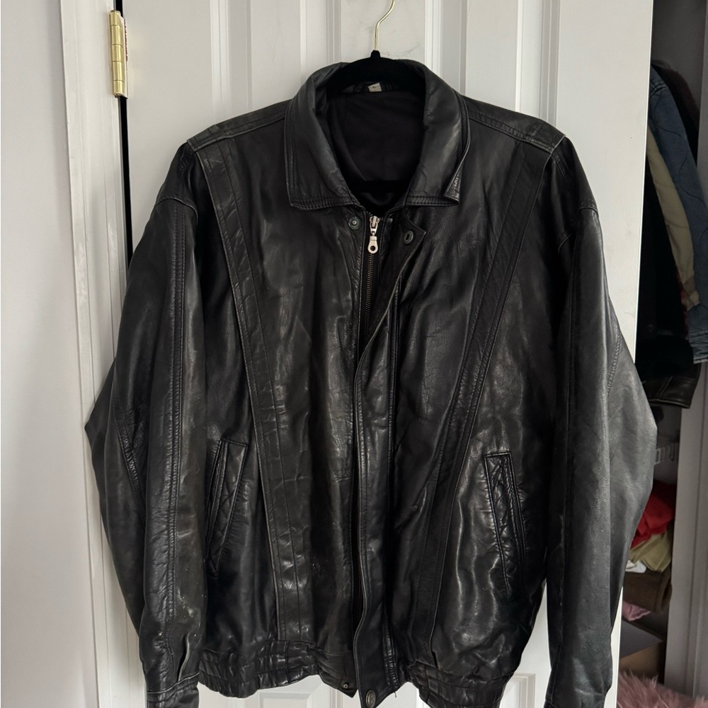 Men's Black Leather Jacket